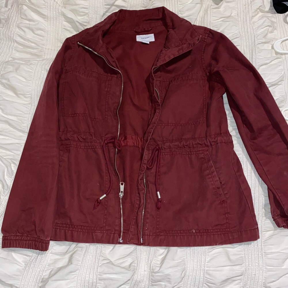 Maroon fall jacket